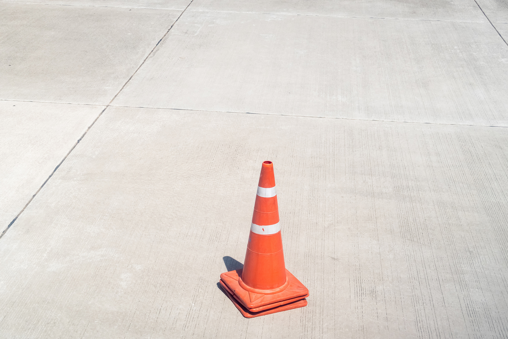 on the road are traffic cones